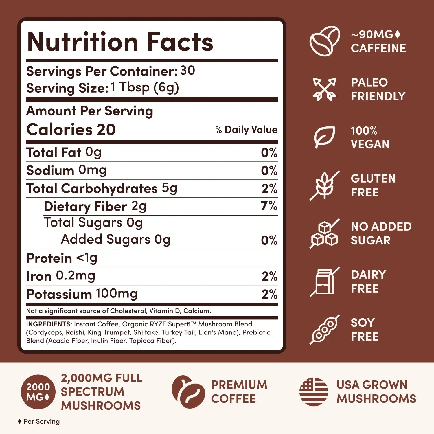 Mushroom Coffee Dark Roast Starter Kit 60 Serving
